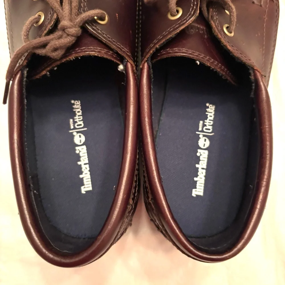 NWOT Timberland Brown leather boat shoes loafers with Ortholite SZ 10